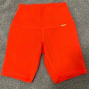 Cleo Harper Orange Bike Shorts High-Waisted Athletic